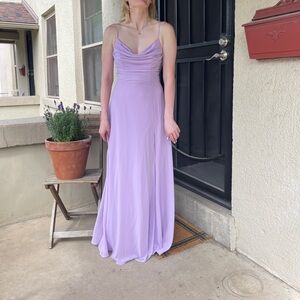 Lulu's Elegant Lavender Maxi Dress